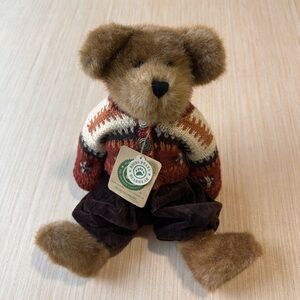 BOYDS BEARS PLUSH " DEVIN FALLSBEARY " BEAR TJ BEST 14" RETIRED NWT